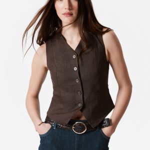 Tailored Linen Vest