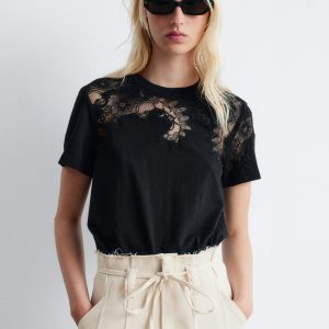 Lace Embroidery T-shirt