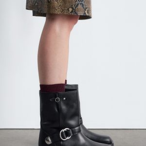 Leather Biker Boots