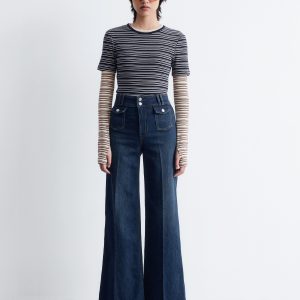 Press-Crease Flared Jeans