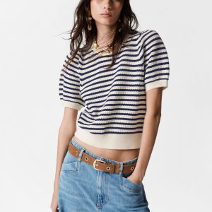 Eyelet-Embellished Suede Belt