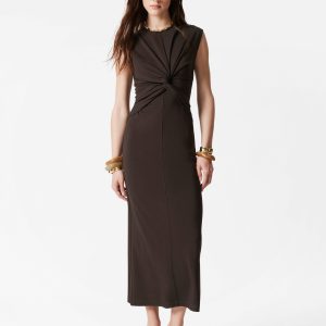 Twist-Detail Maxi Dress