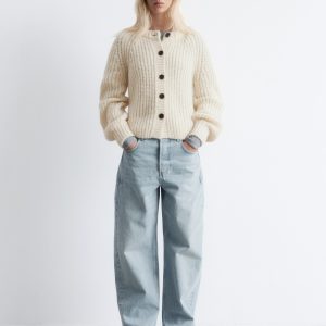 Balloon-Sleeve Cardigan