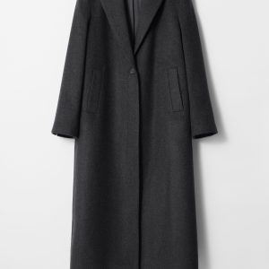 Single-Breasted Wool Maxi Coat