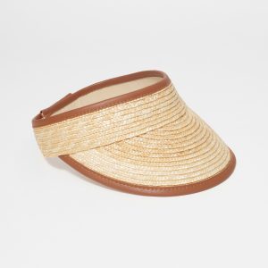 Accent-Trim Straw Sun Visor