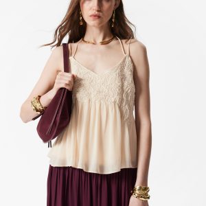 Embroidered Strappy Top