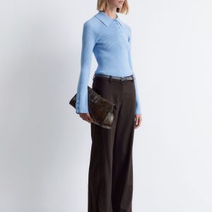 Flared Wool Trousers