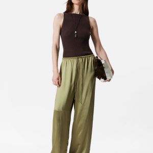 Drawstring Satin Trousers
