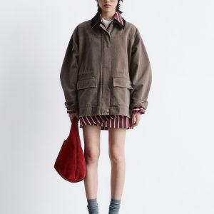 Cord-Collar Denim Jacket