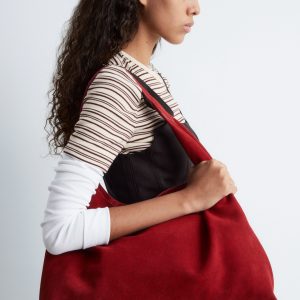 Large Suede Tote Bag
