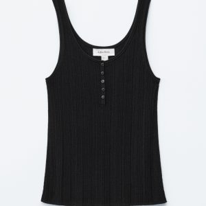 Scoop-Neck Rib-Knit Tank Top