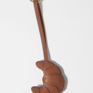 Leather Croissant Keyring