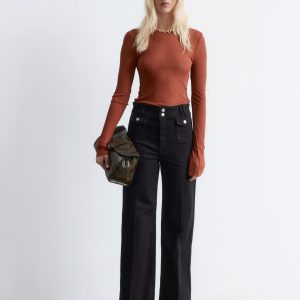 Press-Crease Flared Jeans