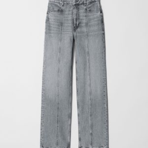 High-Waist Straight-Leg Jeans