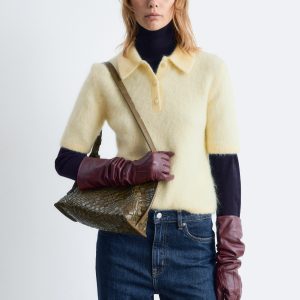 Brushed Knit Polo T-Shirt