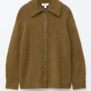 Brushed-Knit Oversized Cardigan