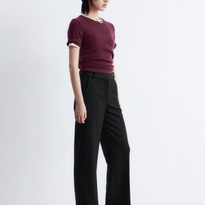 Wide Press-Crease Trousers