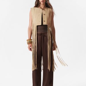 Drawstring Satin Trousers