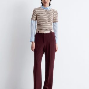 Wide Press-Crease Trousers