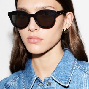 Round-Frame Acetate Sunglasses